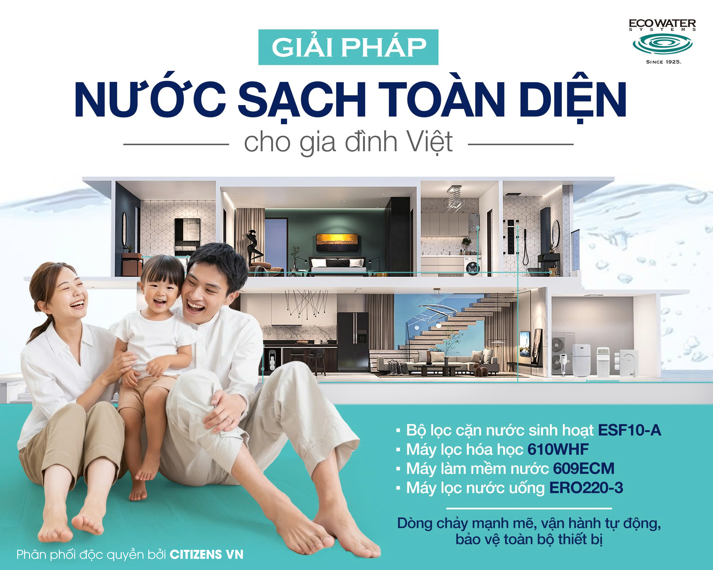 Ecowater – Giải pháp nước sạch toàn diện, nâng tầm không gian sống Việt.